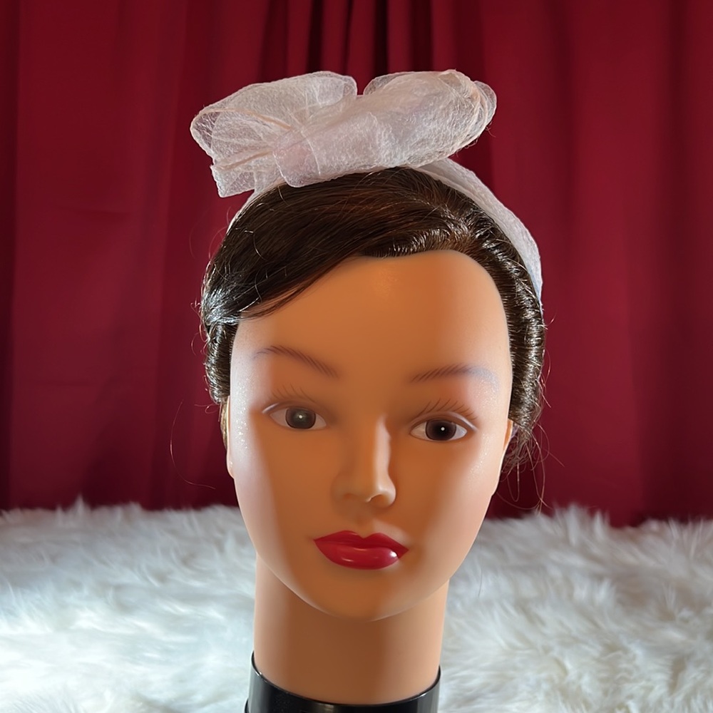 Blush vintage scarf with pink and blue design 25x25